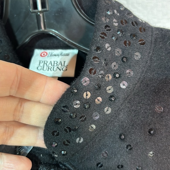 Prabal Gurung for target black sequined lace bow cape nwt perfect - Picture 5 of 10